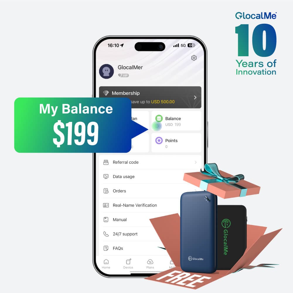 GlocalMe UPP ポケットWiFi Secure 4G Portable WiFi - Auto-Network Switching | GlocalMe UPP