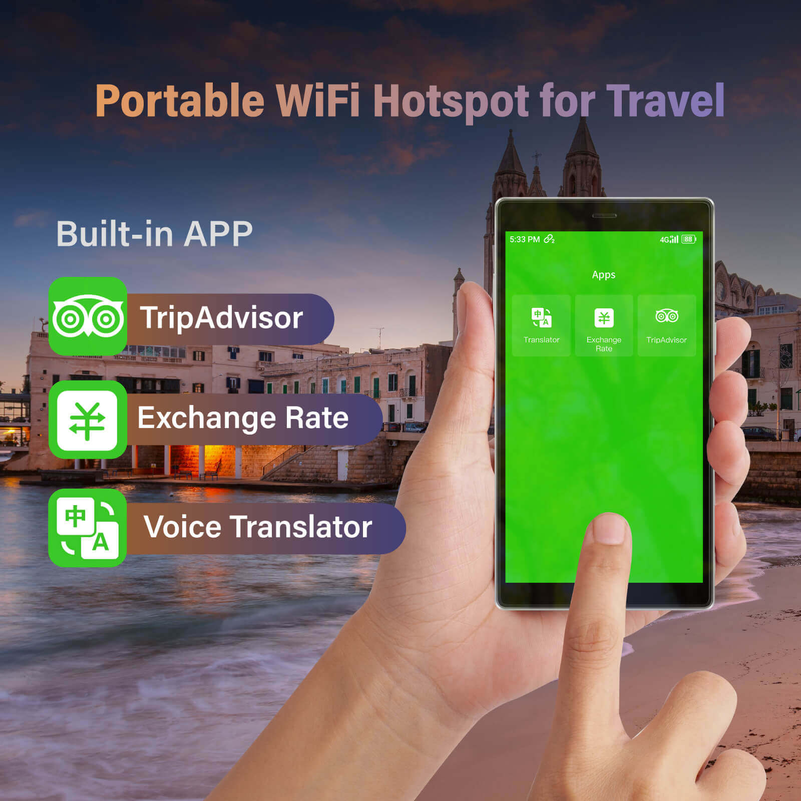 G4 Pro - 5'' Touch Screen Mobile WiFi