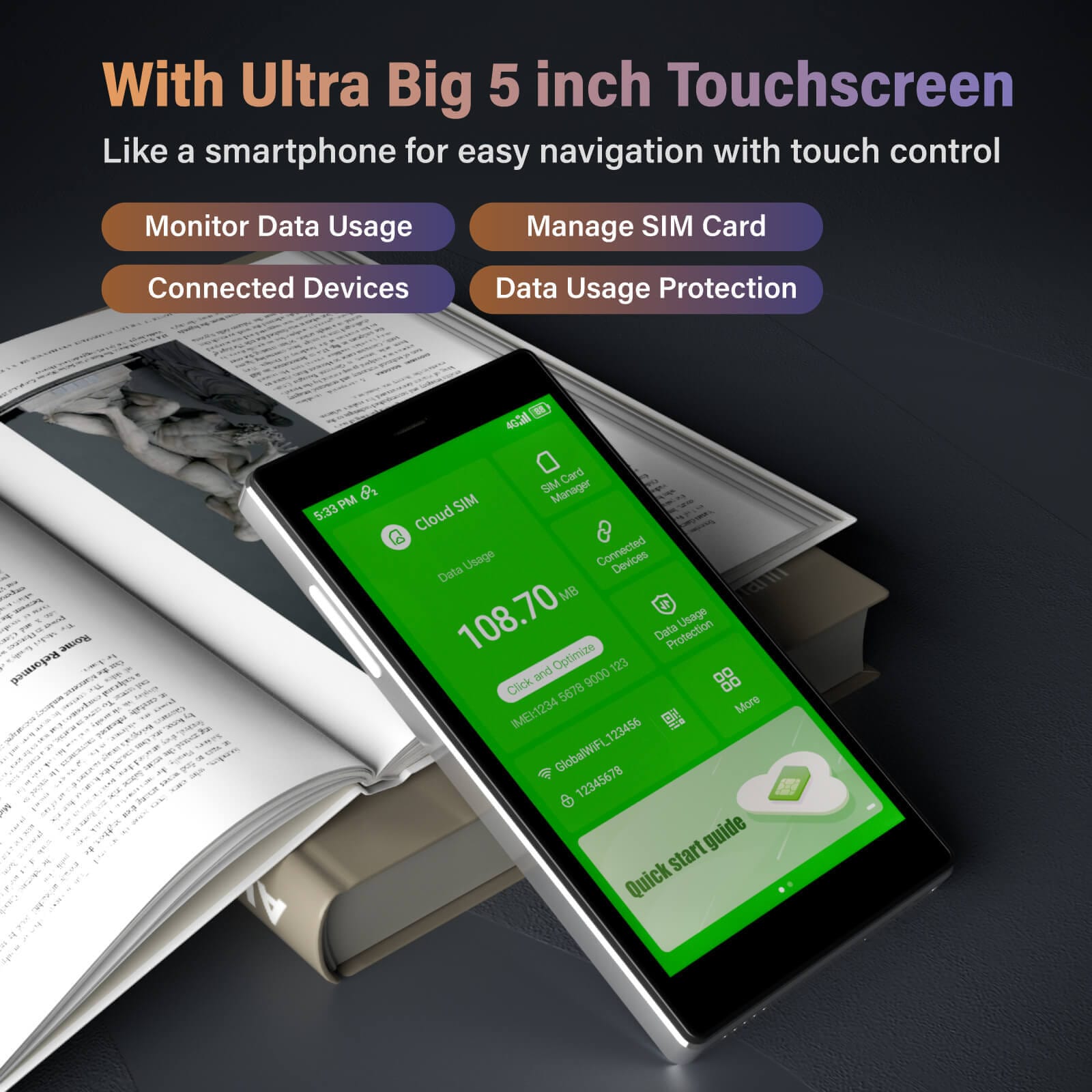 G4 Pro - 5'' Touch Screen Mobile WiFi