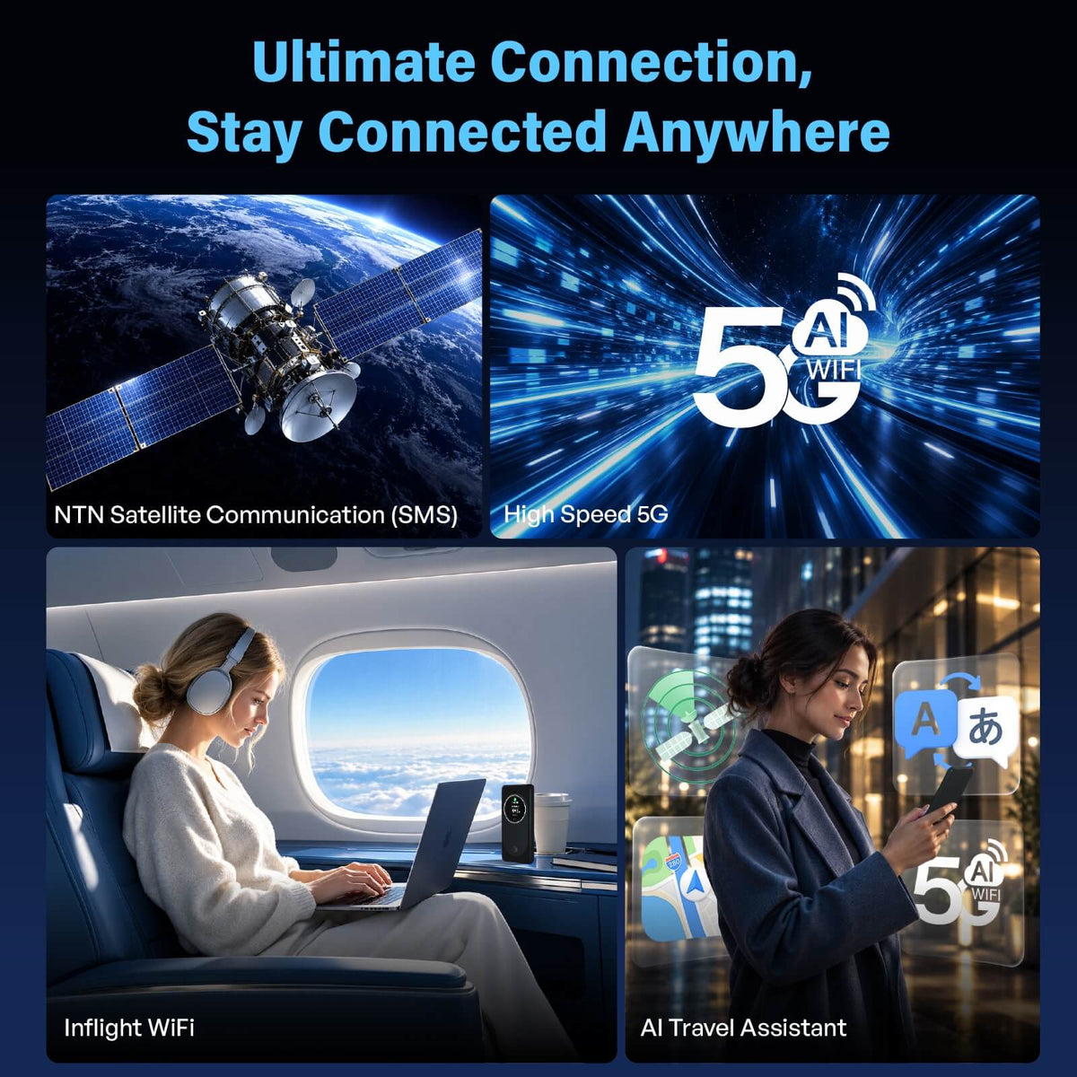 MeowGo G50 Max - HyperConn 5G Satellite Mobile  WiFi Hotspot