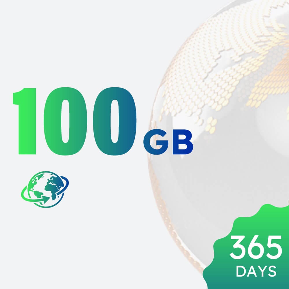 100GB 365-Day High Speed Data Package (13 Countries)