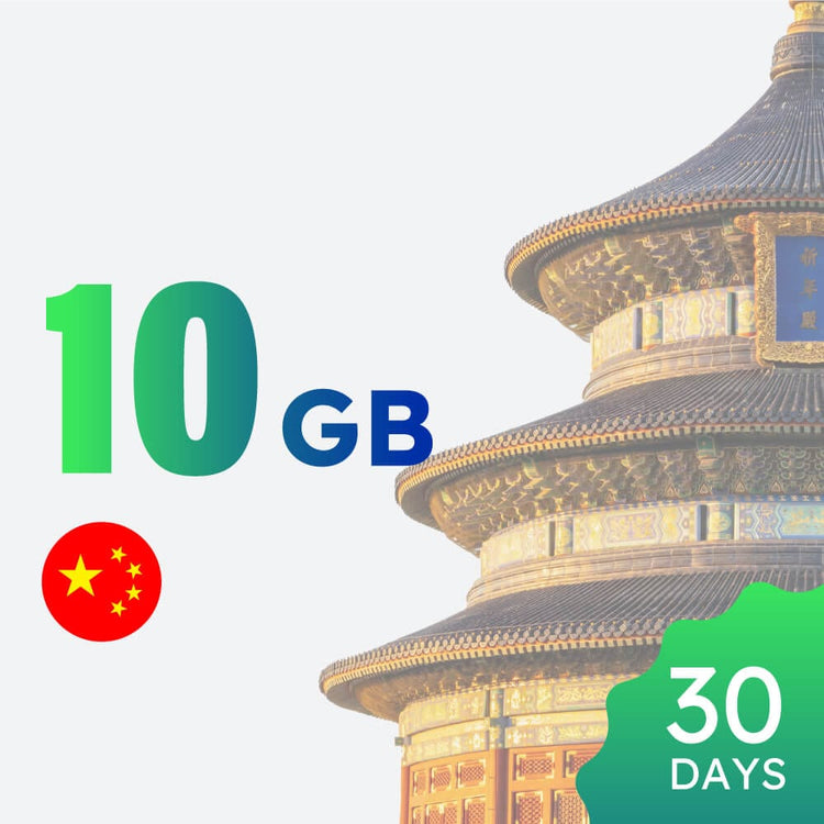 10GB 30-day Greater China Data Package