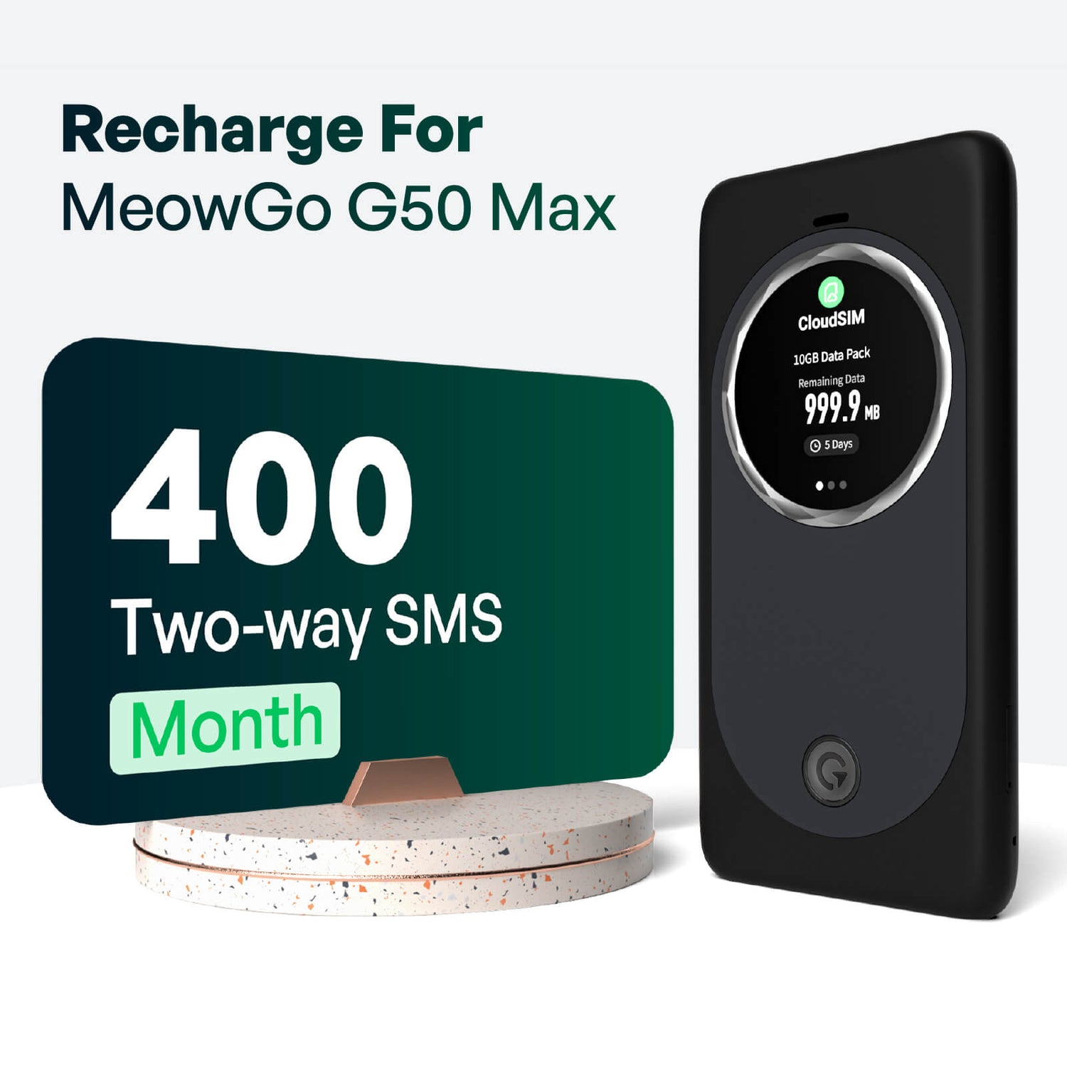 SMS Satellite Messages Recharge for MeowGo G50 Max