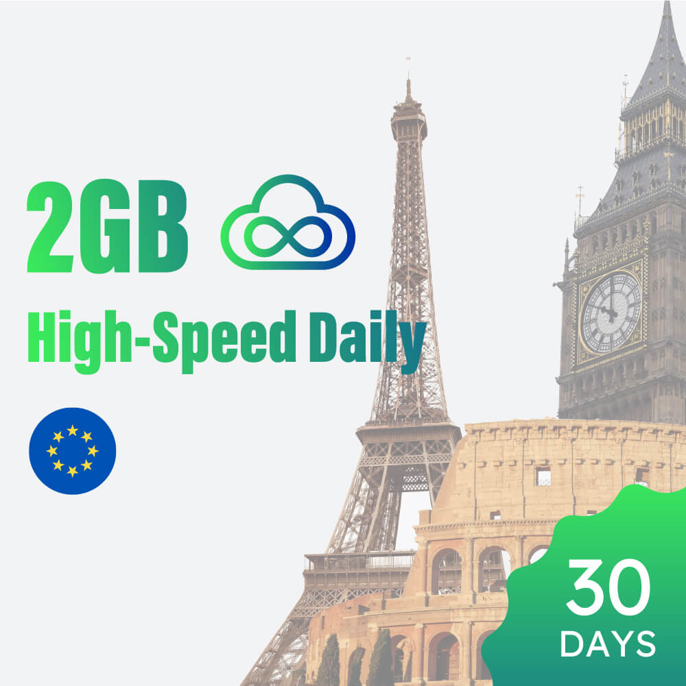 Europe 2GB High-Speed Daily / 30 Days