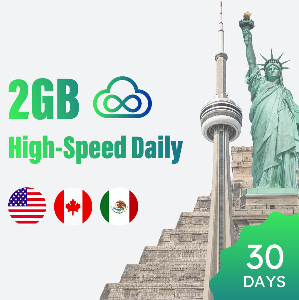 North America 2GB High-Speed Daily / 30 Days