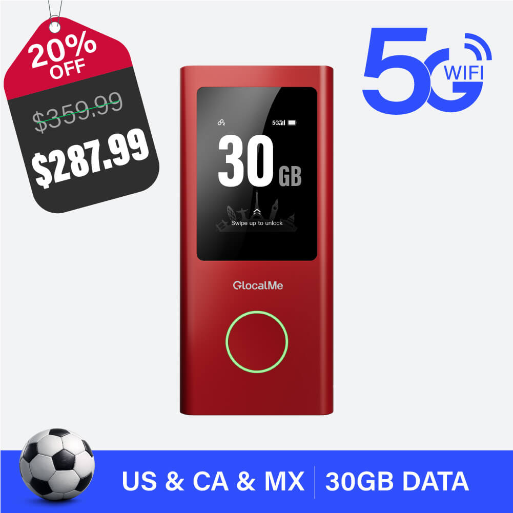 GlocalMe Numen Air 5G ポケットWiFi/モバイルルーター Numen Air | Fast & Secure Global 5G WiFi Hotspot - GlocalMe