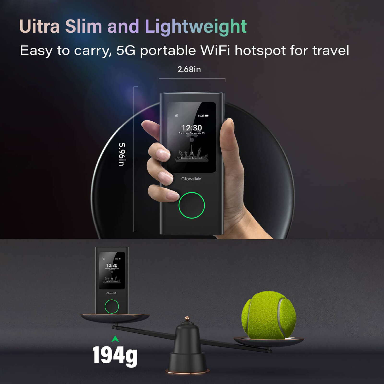 GlocalMe Numen Air 5G ホットスポット Amazon.com: GlocalMe Numen Air 5G Mobile Hotspot, Portable WiFi