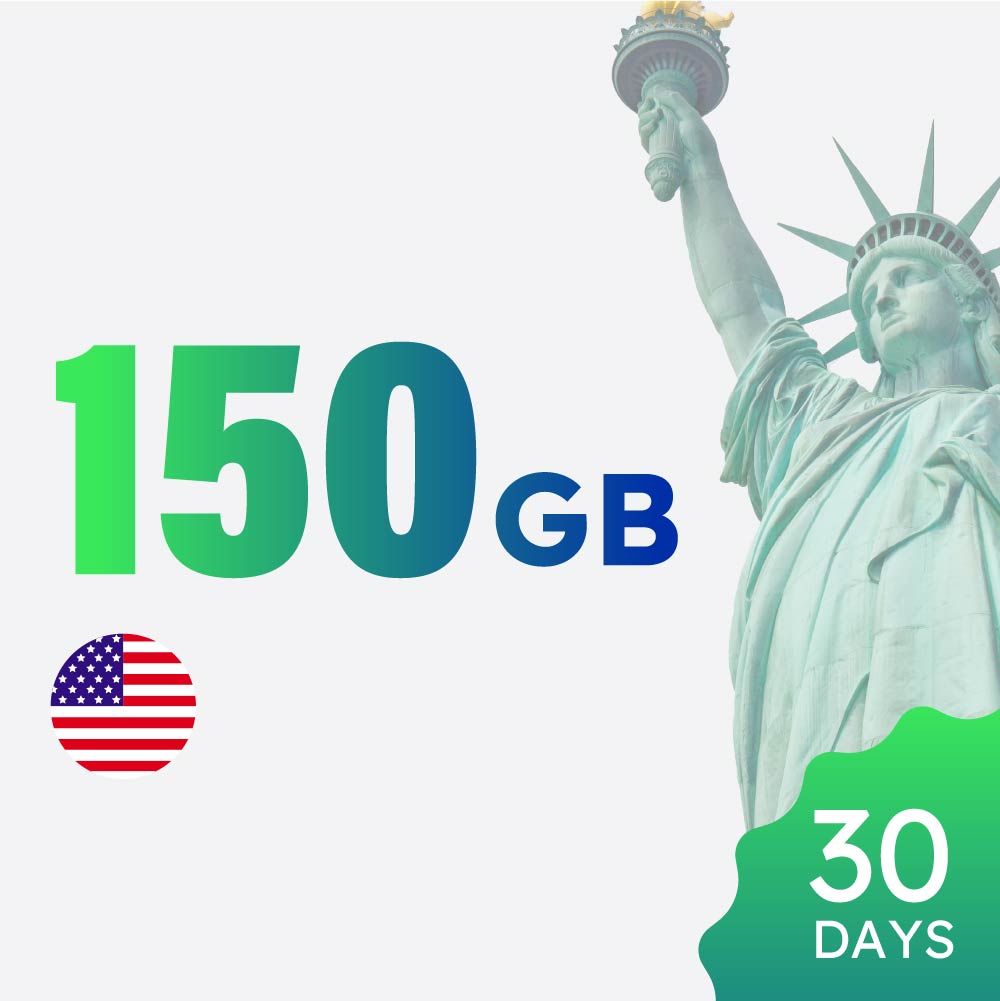 5G LTE 100GB 30日間米国高速データパッケージ