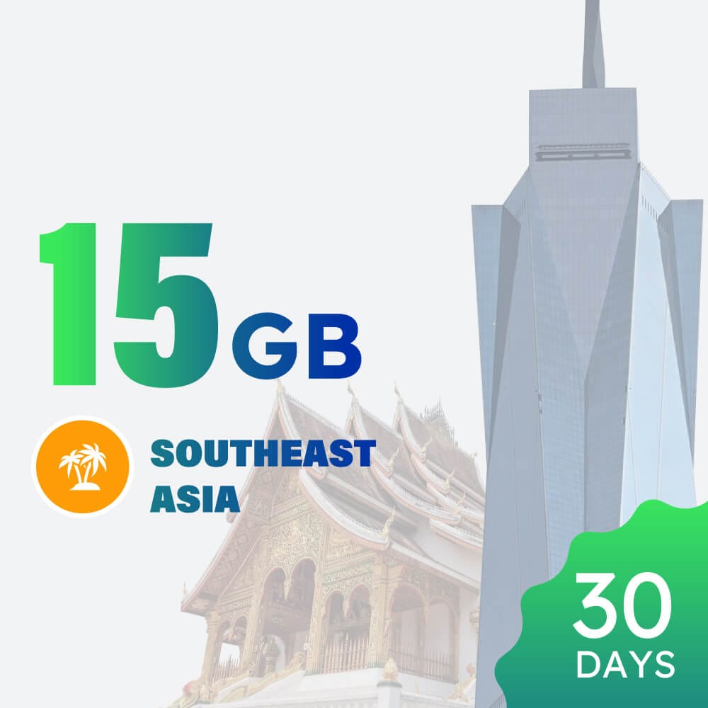 15GB 30日間東南アジアデータパッケージ