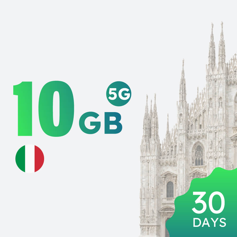 【5G】Italy 10GB 30-day Data Package