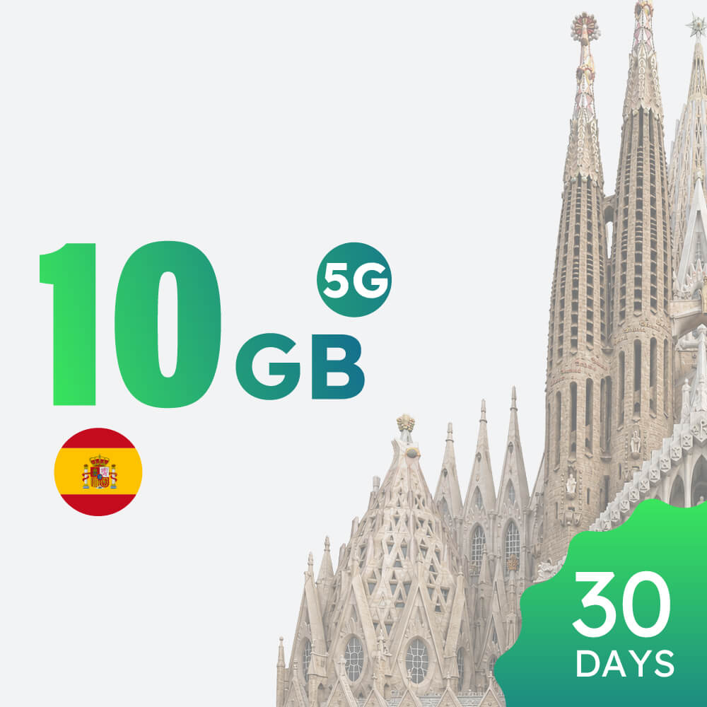 【5G】Spain 10GB 30-day Data Package