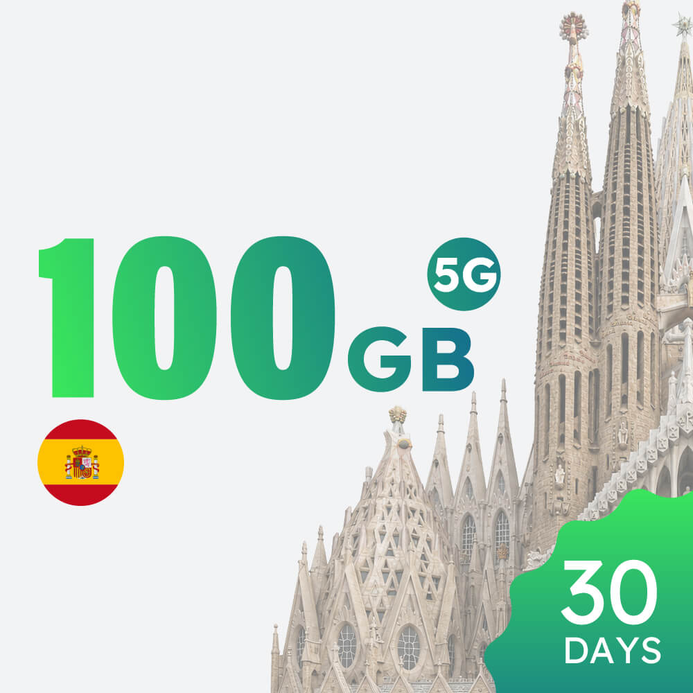 【5G】Spain 100GB 30-day Data Package