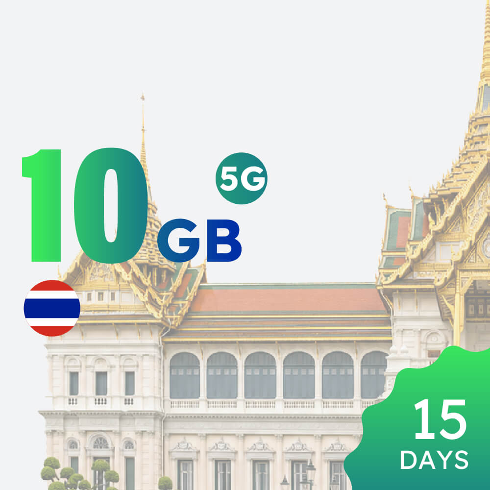 【5G】Thailand 10GB 15-day Data Package