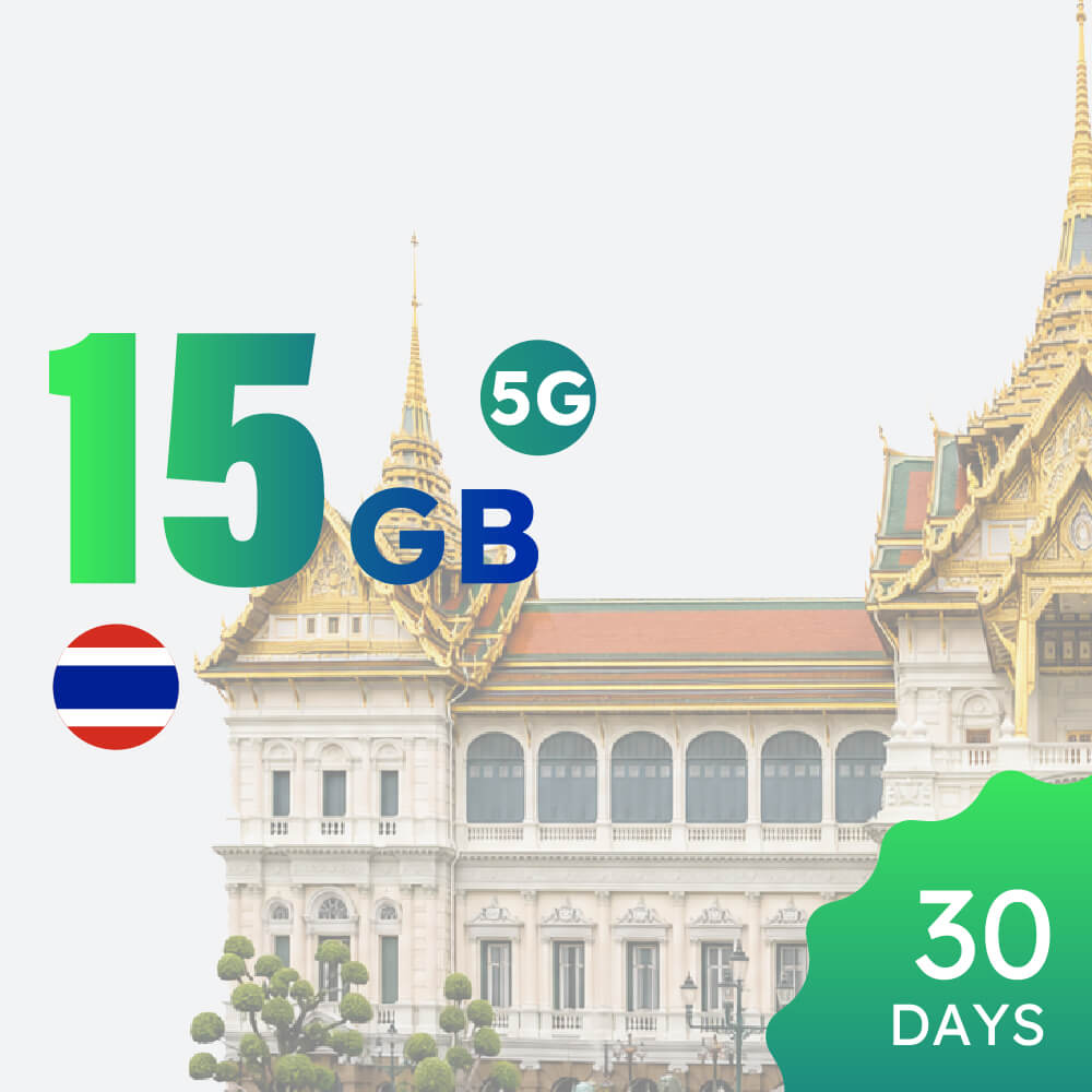 【5G】Thailand 15GB 30-day Data Package