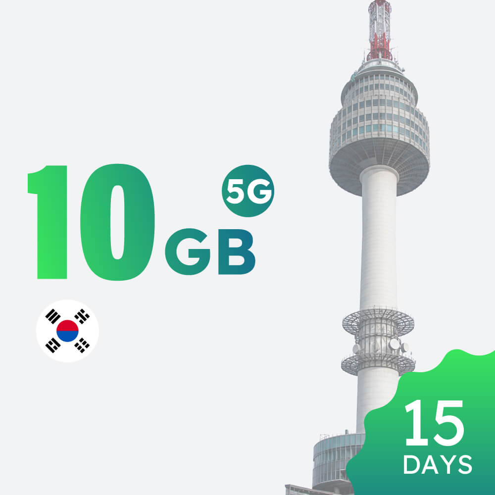 【5G】Korea 10GB 15-day Data Package