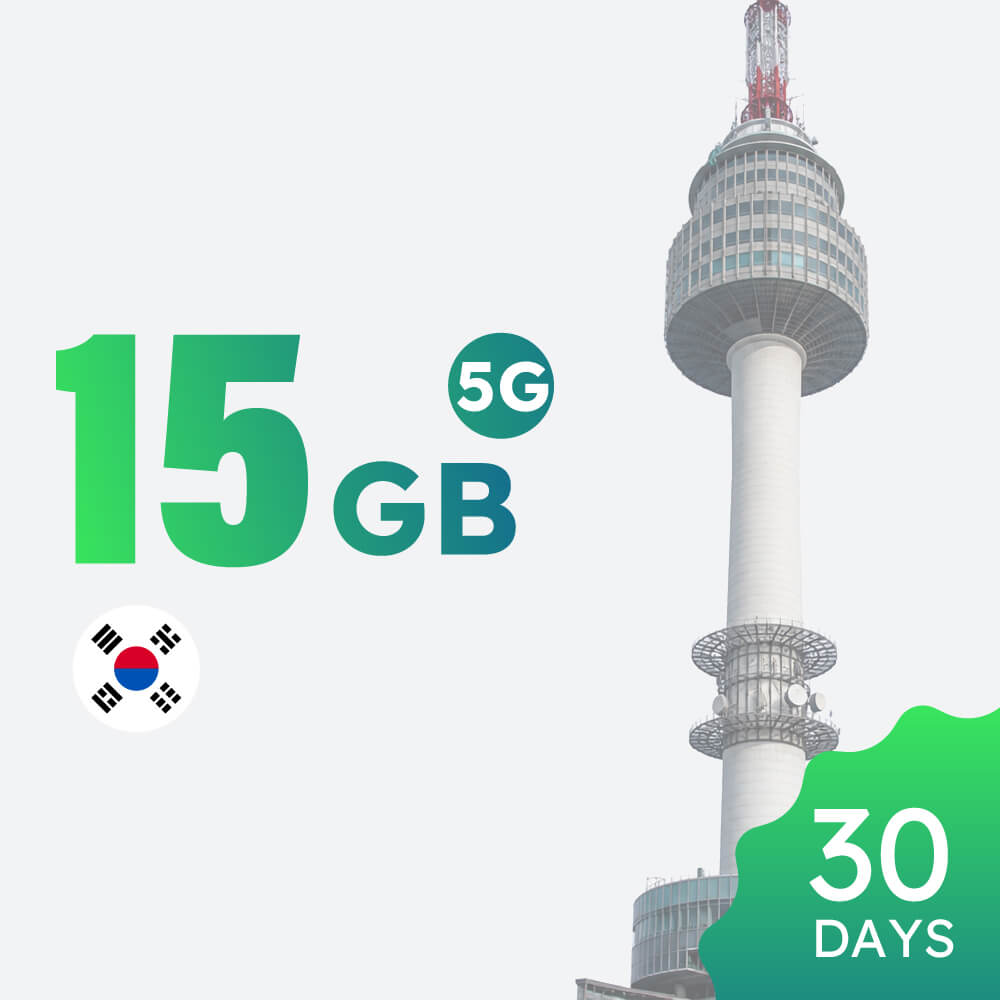 【5G】Korea 15GB 30-day Data Package