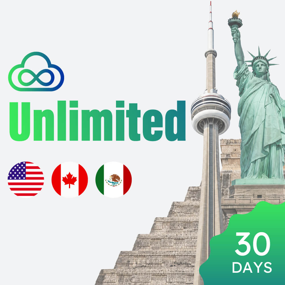 North America Unlimited Data/30days