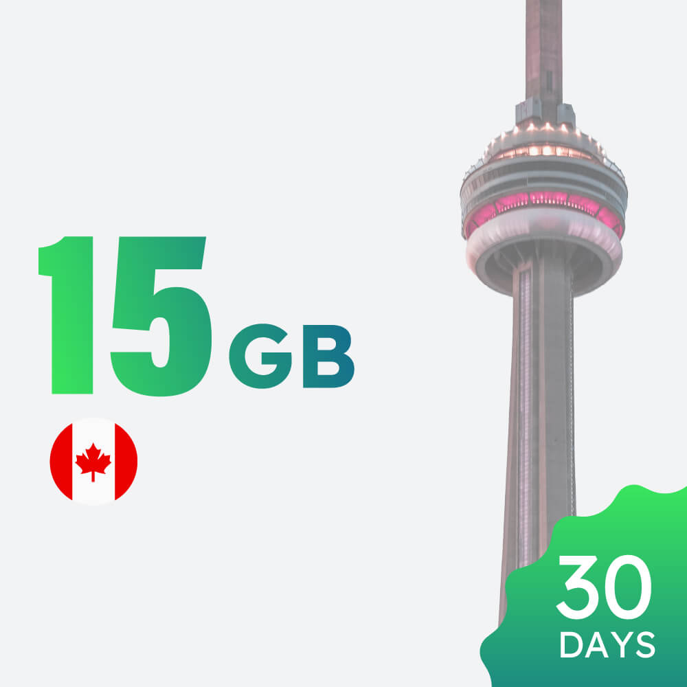 Canada 15GB 30-day Data Package