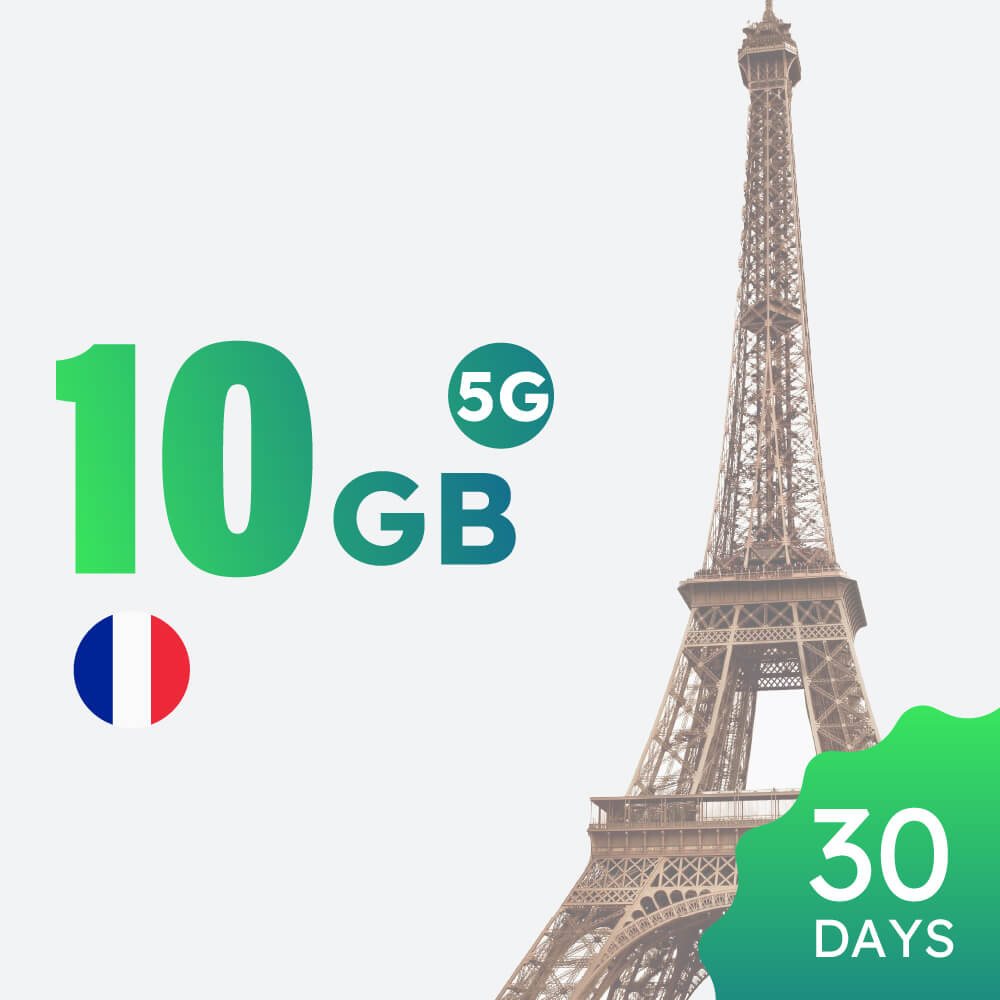 【5G】France 10GB 30-day Data Package